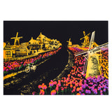 Creative DIY Scratch Bright City Night View Scraping Painting World Sightseeing Pictures as Gifts