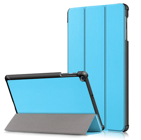 For Samsung Tab A 10.1 2019 T510 t515 Tablet PC Protective Case Flip Type sky blue