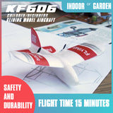 KF606 2.4Ghz RC Airplane Flying Aircraft EPP Foam Glider Toy Airplane 15 Minutes Fligt Time RTF Foam Plane Toys Kids Gifts 1 battery