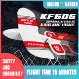 KF606 2.4Ghz RC Airplane Flying Aircraft EPP Foam Glider Toy Airplane 15 Minutes Fligt Time RTF Foam Plane Toys Kids Gifts 1 battery