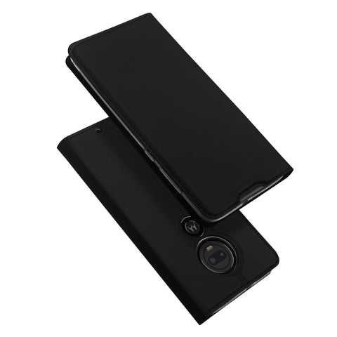 DUX DUCIS for MOTO G7 Magnetic Attraction Shockproof Full Protective Case with Bracket Card Slot black_MOTO G7