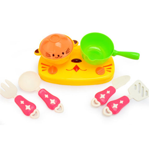 Children Cute Pretend Play Simulation Fruit Vegetable Set for Kids   7-piece boiler