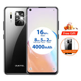 OUKITEL C18 Pro 6.55Inch Android 9.0 MT6757 4GB 64GB 4 Rear Cameras 4000mAh Octa Core Face ID 4G Phone purple