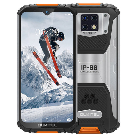 OUKITEL WP6 Ip68 Rugged Waterproof Smartphone Mt6771t Octa Core 9v/2a 10000mah Battery 48mp Triple Camera 6gb 128gb Mobile Phone Orange