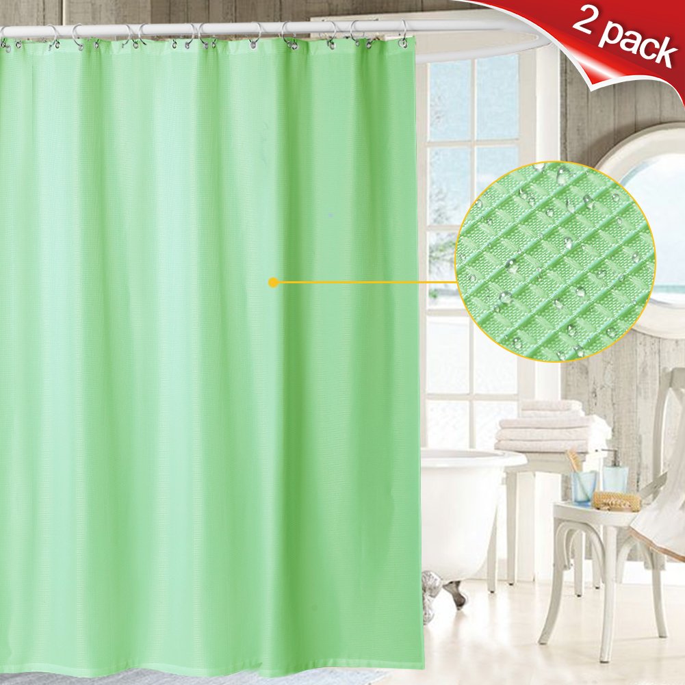 72""*72"" Polyester Waffle Weave Plaid Bathroom Shower Curtain Waterproof Wrinkle Resistant Privacy Protection Decorative Home Hotel Bath Curtain