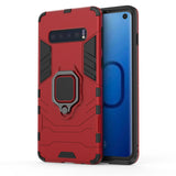 Phone Case Back Cover Hidden Bracket Phone Shell for Note 10pro S10plus TPU  red_J4 (2018)