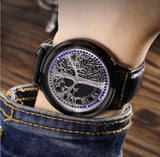 LED Fashion Men Women Waterproof Sports Wrist Watch with Leather Band S