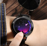 LED Fashion Men Women Waterproof Sports Wrist Watch with Leather Band L