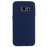 for Samsung S7 Cute Candy Color Matte TPU Anti-scratch Non-slip Protective Cover Back Case Navy