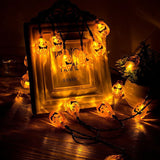 LED Halloween Decoration Lights - Solar Power, Pumpkin Design, 2 Light Strings, 7.5m String Lenght, 30 LEDs Per String