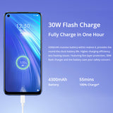 REALME 6 Global Version 4GB 128GB 6.5Inch Moblie Phone Helio G90T Octa Core 64MP Quad Camera Cellphone 430mAh 30W EU Charger blue