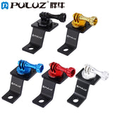 PULUZ Aluminum Alloy Motorcycle Fixed Holder Mount Tripod Adapter for Go Pro 5 Session blue