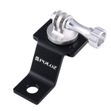 PULUZ Aluminum Alloy Motorcycle Fixed Holder Mount Tripod Adapter for Go Pro 5 Session blue