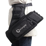 Bow Arrow 4 Tube Waist Carrying Quiver Bag - Black