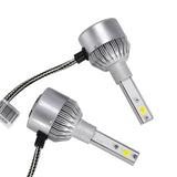 LED Car Headlight Bulbs - H1 Interface, COB Chip, 6500K White Light, 3800 Lumen Each, 36W Lights, Plug And Play, 80M Range