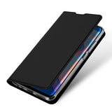 DUX DUCIS for HUAWEI Y9 Prime 2019 Solid Color Magnetic Attraction Leather Protective Phone Case with Card Slot Bracket Royal blue