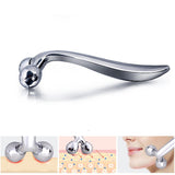 Face-lift Roller Massager Y Shape Roller Massager Face Massage Instrument Beauty Tool  Silver_13.2*4.5*2.8cm