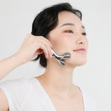 Face-lift Roller Massager Y Shape Roller Massager Face Massage Instrument Beauty Tool  Silver_13.2*4.5*2.8cm