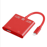 Professional HDMI Cable Adapter for Apple interface 8Pin to HDMI Digital AV Converter for iPad iPhone iOS 11 10 red