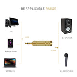 Headset 3.5 to 6.5 Converter 3.5mm Male to 6.5mm Female Jack Plug Microphone MIC Audio Adapter for PC Phone Stereo