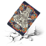 For Samsung T580 PU Laptop Protective Case with Front Snap Color Painted Smart Stay Cover  Fun elephant