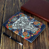 For Samsung T580 PU Laptop Protective Case with Front Snap Color Painted Smart Stay Cover  Fun elephant