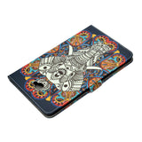 For Samsung T580 PU Laptop Protective Case with Front Snap Color Painted Smart Stay Cover  Fun elephant