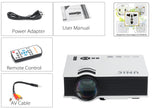 LCD Portable Home Cinema Projector ƒ??Ocular-Viewƒ?? - 800 Lumen, 800:1 Contrast Ratio, HDMI, USB, SD Card, AV