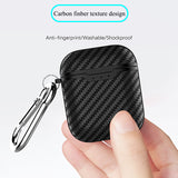 Earphone Case for Apple Airpods Travel Storage Cover Carbon Fiber Style Full Protective Case Anti-scratch green_Airpods case