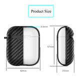 Earphone Case for Apple Airpods Travel Storage Cover Carbon Fiber Style Full Protective Case Anti-scratch green_Airpods case