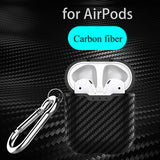 Earphone Case for Apple Airpods Travel Storage Cover Carbon Fiber Style Full Protective Case Anti-scratch green_Airpods case