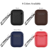 Earphone Case for Apple Airpods Travel Storage Cover Carbon Fiber Style Full Protective Case Anti-scratch green_Airpods case