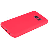 for Samsung S7 Cute Candy Color Matte TPU Anti-scratch Non-slip Protective Cover Back Case red