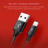 SIMU 1.2M Data Cable Of One Drag Three 2.4A Braided Fast Charging Mobile Phone Cable With USB Charging Plug red