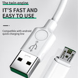 SIMU 1M Android Flash Phone Charging Cable With USB Charging Plug For Huawei Oppo white_conventional