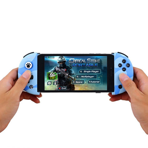 FlyDiGi Wee Mobile Game Controller - Stretchable Handle, Bluetooth Support, Built-in Battery, Anti-Slip Grip (Blue)