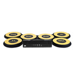 Electronic Drum Pad - 6 Drum Pads, 2 Foot Pedals, USB Port, Earphone Jack, Self-recording, Portable Design