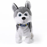 Kids Electric Walking Dog Cute Plush Puppy with Music Barking Function Recognition Educational Toy Husky