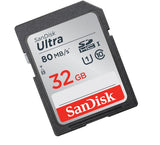 SanDisk Ultra SD Card 32GB SDXC Class10 Memory Card C10 R80mb/s USH-1 Support for Camera