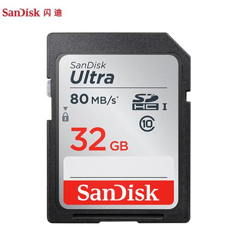 SanDisk Ultra SD Card 32GB SDXC Class10 Memory Card C10 R80mb/s USH-1 Support for Camera