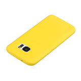 for Samsung S7 Cute Candy Color Matte TPU Anti-scratch Non-slip Protective Cover Back Case yellow