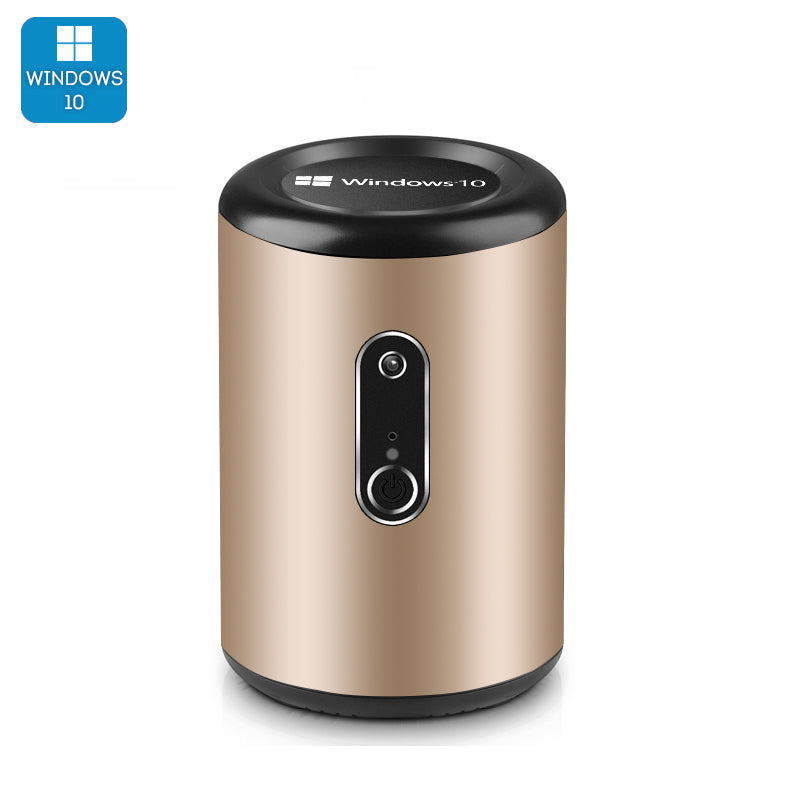 Intel Mini PC "Win Pro G2" - Windows 10, CR Z3736F Quad Core CPU, Wi-Fi, 2MP Camera, Bluetooth 4.0 (Gold)