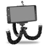 Car Style Mobile Phone Holder Flexible Octopus Tripod Bracket Selfie Stand Mount Support for iPhone black