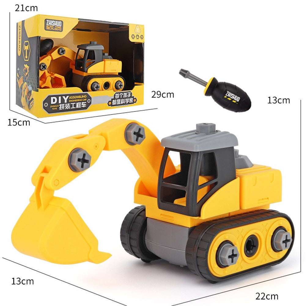 Children Take Apart Construction Educational DIY Engineering Vehicle Toys Gifts for Kids Excavation vehicle