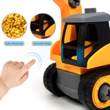 Children Take Apart Construction Educational DIY Engineering Vehicle Toys Gifts for Kids Excavation vehicle