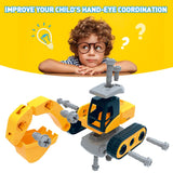 Children Take Apart Construction Educational DIY Engineering Vehicle Toys Gifts for Kids Excavation vehicle