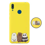 For HUAWEI Y7 2019 Flexible Stand Holder Case Soft TPU Full Cover Case Phone Cover Cute Phone Case 7