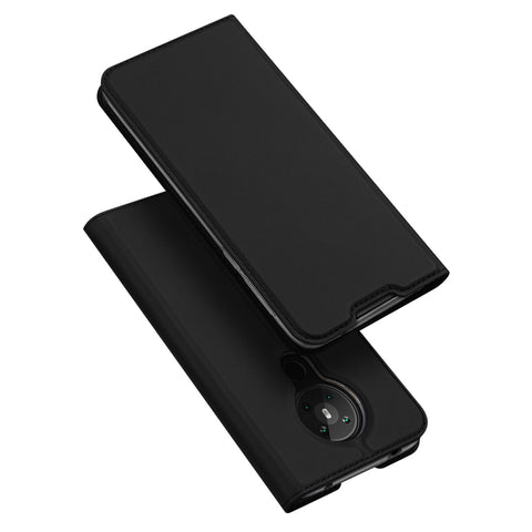 DUX DUCIS for Nokia 5.3 Leather Mobile Phone Cover with Bracket Card Slot Magnetic Protective Case black