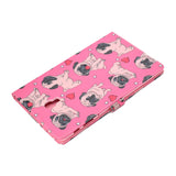 For Samsung T590 Laptop Protective Case Color Painted Smart Stay PU Cover with Front Snap Pink flower