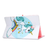 For Samsung T590 Laptop Protective Case Color Painted Smart Stay PU Cover with Front Snap single horned horse